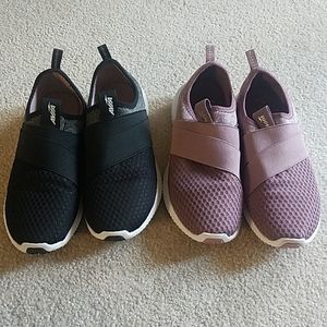 Avia Womens slide on sneakers 2 pairs